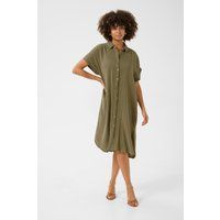 Oversize-Midi-Hemdkleid aus Baumwolle