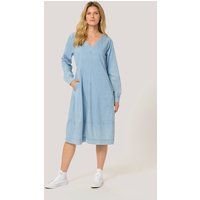 Weiches Chambray-Midi mit V-Ausschnitt