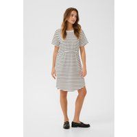 Lässiges Gestreiftes Baumwoll T-Shirt Kleid