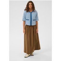 Kurzarm-Tweedjacke mit Fransendetails