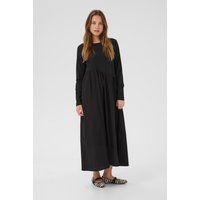 Langärmliges Baumwoll-Maxikleid in lockerer Passform