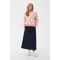 Verspielter Strick mit Blumenmuster