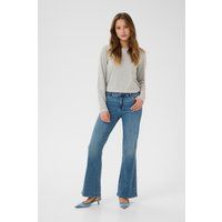 High-Waist-Jeans mit Schlag