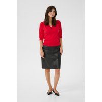 Figurbetonter V-Ausschnitt Strickpullover