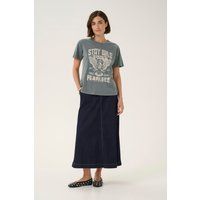 Relaxed T-Shirt mit Rock-Grafik