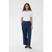 Lockere Denim-Hose in Cropped-Länge