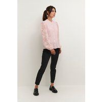 Bluse mit bestickten Ballonärmeln