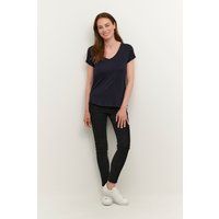 Essentielles V-Ausschnitt T-Shirt aus Viskose