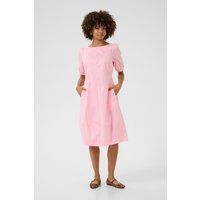 Midikleid mit Puffärmeln und Baumwollanteil