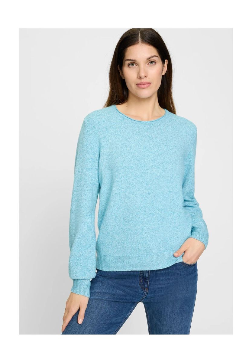 olsen Strickpullover, Rippbündchen, für Damen, türkis, 36