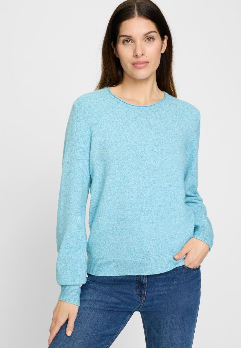 olsen Strickpullover, Rippbündchen, für Damen, türkis, 36