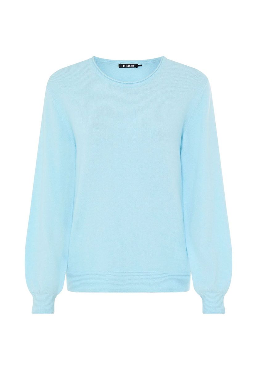 olsen Strickpullover, Rippbündchen, für Damen, blau, 40