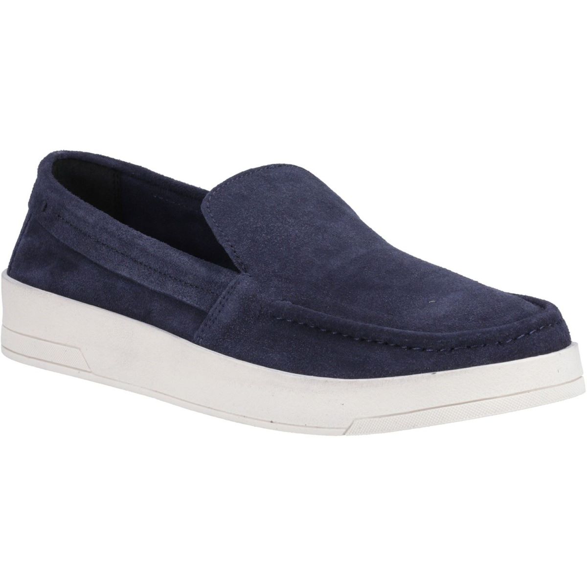 Wildleder-Slipper mit Kontrastsohle