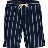 Gestreifte Strukturierte Relax-Bermuda-Shorts