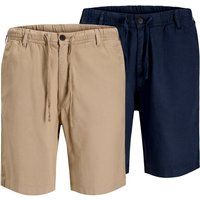Lockere Canvas-Chino-Shorts mit Kordelzug