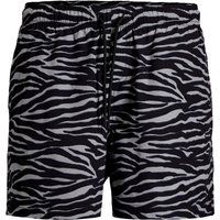 Badeshorts mit Zebramuster und Kordelzug