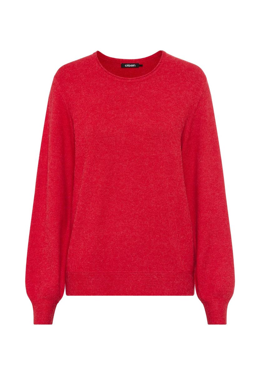 olsen Pullover, Rippbündchen, für Damen, rot, 44