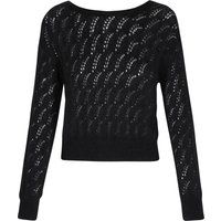 Verkürzter Strickpullover mit Lochmuster