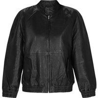 Leder-Bomberjacke mit Raglanärmeln