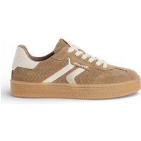 Strukturierte Leder Low-Top Sneaker