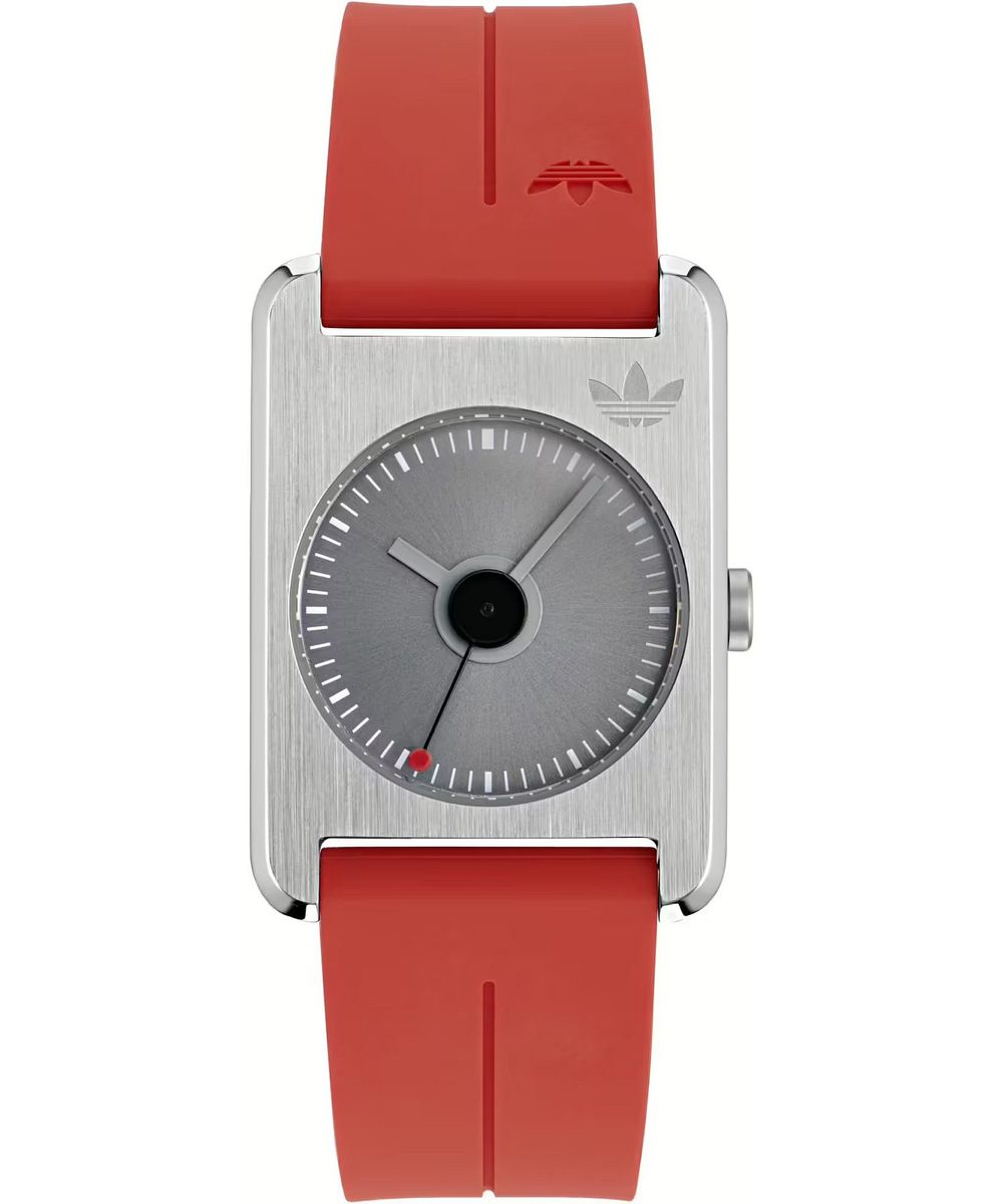 Minimalistische rechteckige Silikonuhr