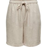 Lässige Bermuda-Shorts mit Leinenanteil