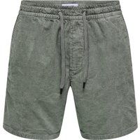 Klassische Cord-Bermudashorts mit Kordelzug