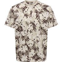 T-Shirt mit tropischem Blattmuster