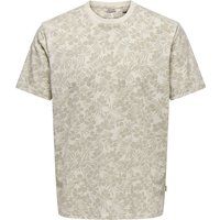 Strukturiertes T-Shirt mit floralem Print
