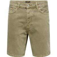 Denim-Shorts mit Straight-Cut und Overdye