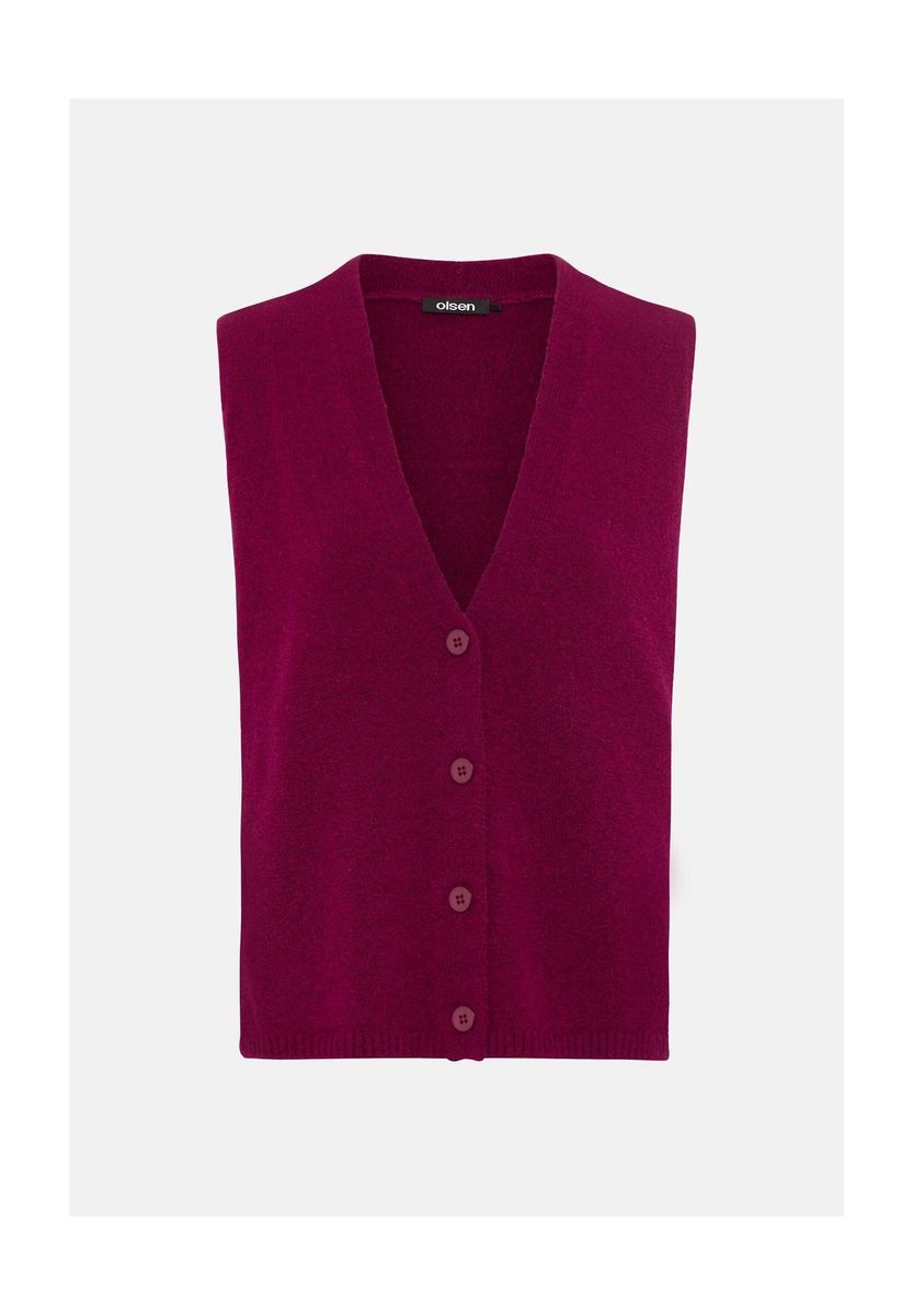 olsen Weste aus Wollmix, lila, 36