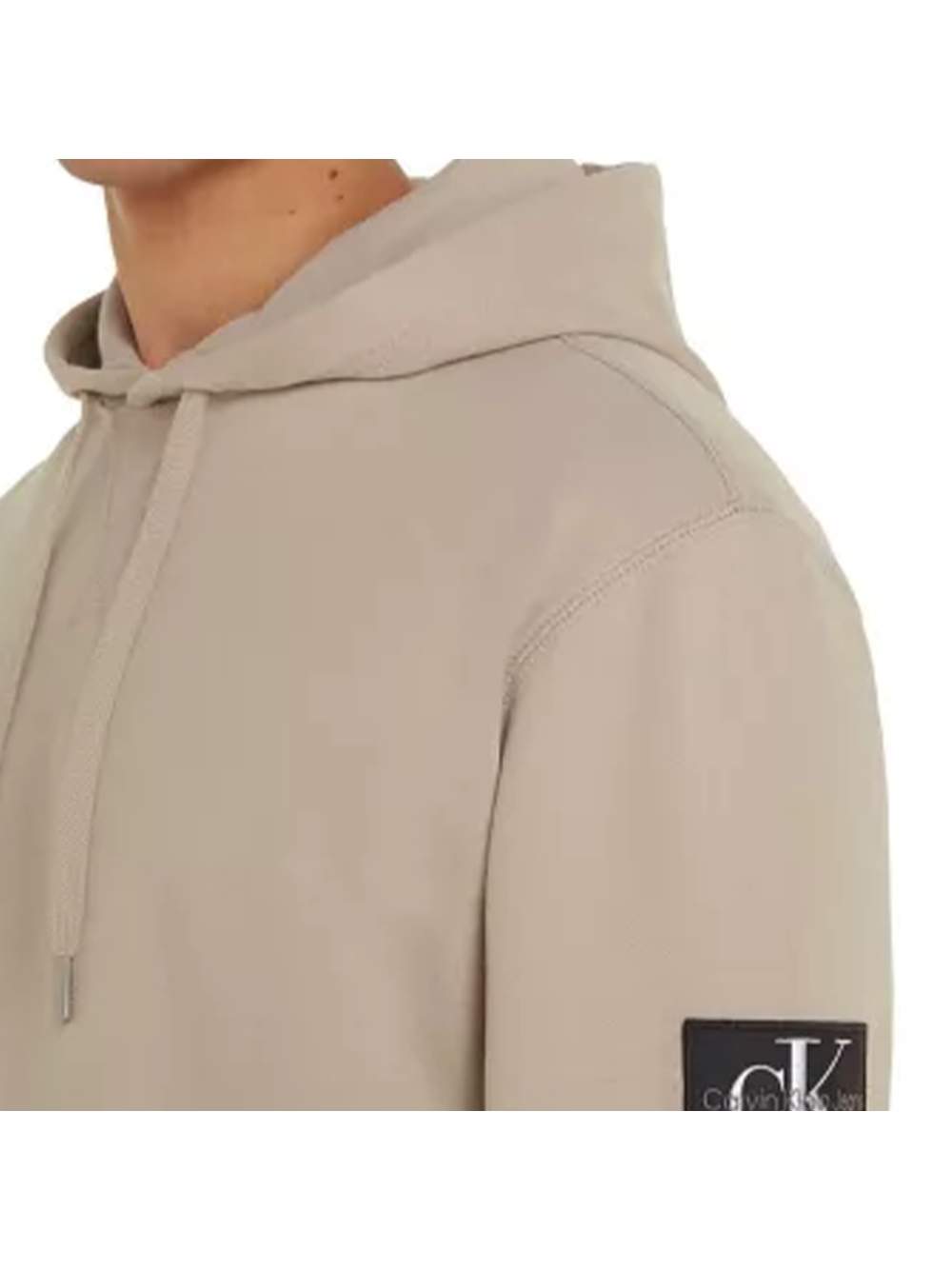 Klassischer Kapuzenpullover mit Logo-Aufnäher