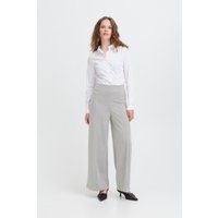 Weite Fischgrät-Hose mit hoher Taille