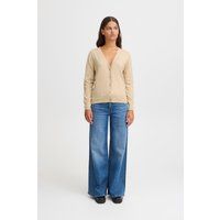 Glatter Cardigan mit V-Ausschnitt