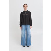 Bluse mit Rüschenkragen und Spitze