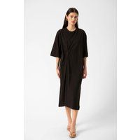 Oversize-Midikleid mit Knotendetail