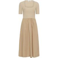Gestreiftes Midikleid mit Ripp-Oberteil