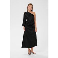 Elegantes Ein-Schulter-Satin-Midikleid