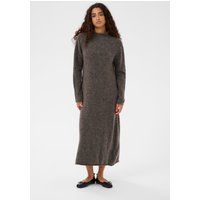 Minimalistisches Strick-Midikleid mit Stehkragen