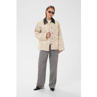 Kastige Jacke mit Zebramuster