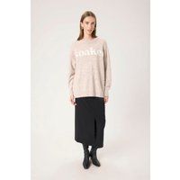 Gemütlicher Oversized Logo-Strickpullover