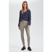 Eng anliegende Leggings in Lederoptik