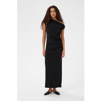 Asymmetrisches Maxikleid mit Raffungen