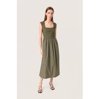 Jerseykleid mit geripptem Oberteil
