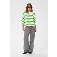 Oversized Gestreifter Boxy-Strickpullover