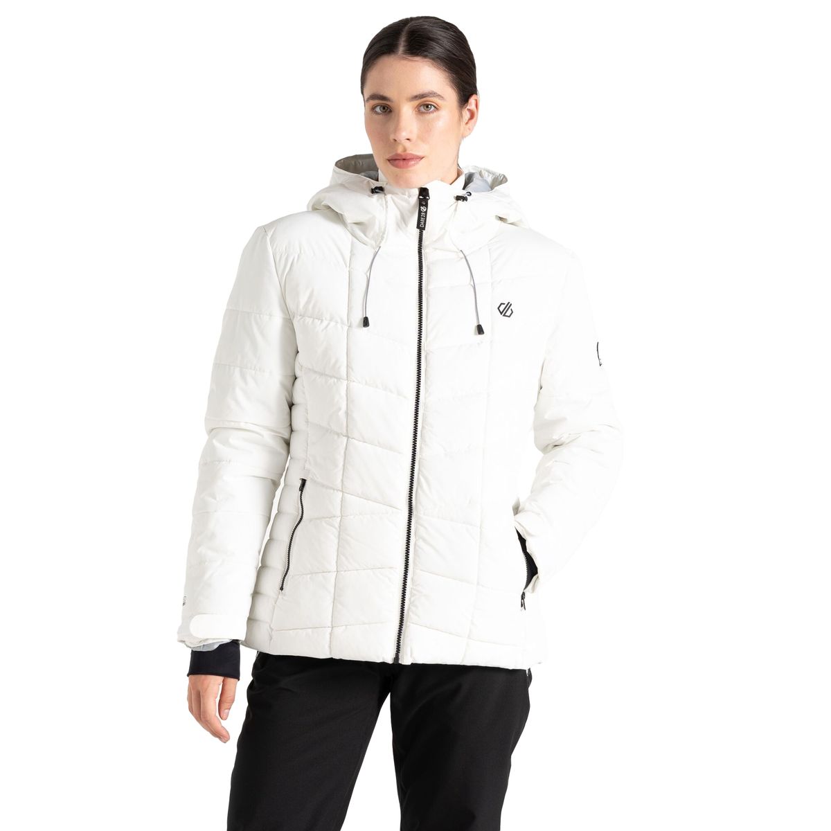 Technische gesteppte Ski-Kapuzenjacke