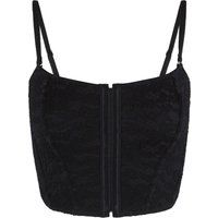 Florales Spitzen-Bustier mit Vorderverschluss