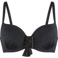 Strukturierter Bügel-Bikini mit Zierschnalle