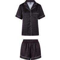 Satin-Shorty mit Monogramm-Muster