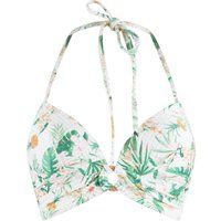 Bikini-Top mit tropischem Blättermuster